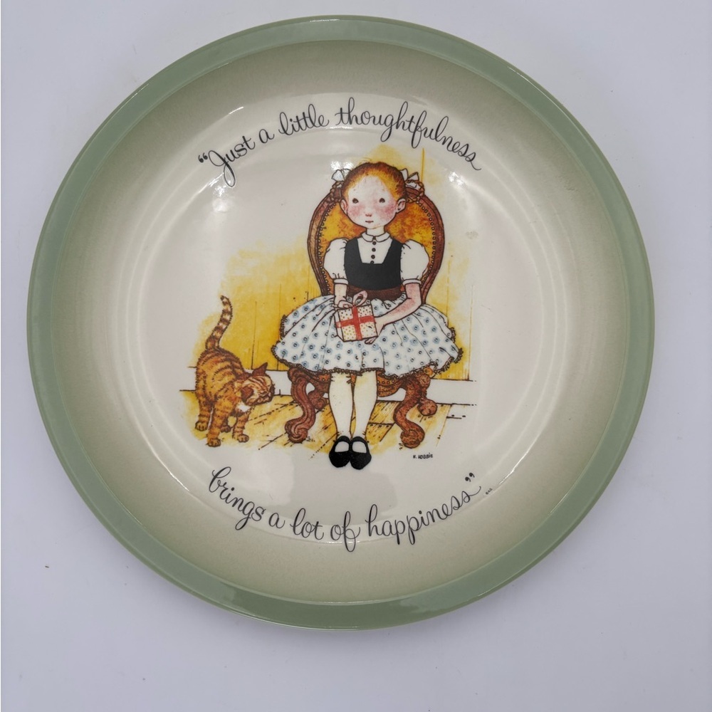 Vintage Holly Hobbie Collectors Plate “Just a little thoughtfulness . . .”